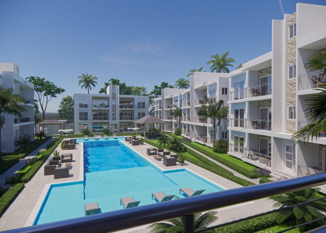Sosua Real Estate Investment Condo | 2 Bedroom Pool View for Sale - Miniatura 7