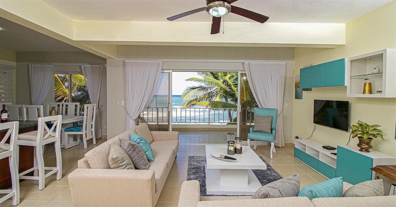 Oceanfront 3 bedroom apartment for sale Cabarete