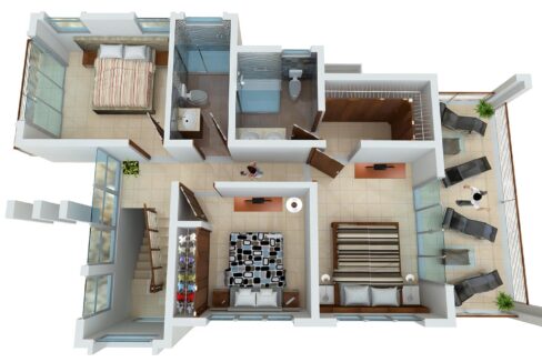 3 bedrooms villa for sale sosua - Villa Zafiro 2DO NIVEL 3HAB